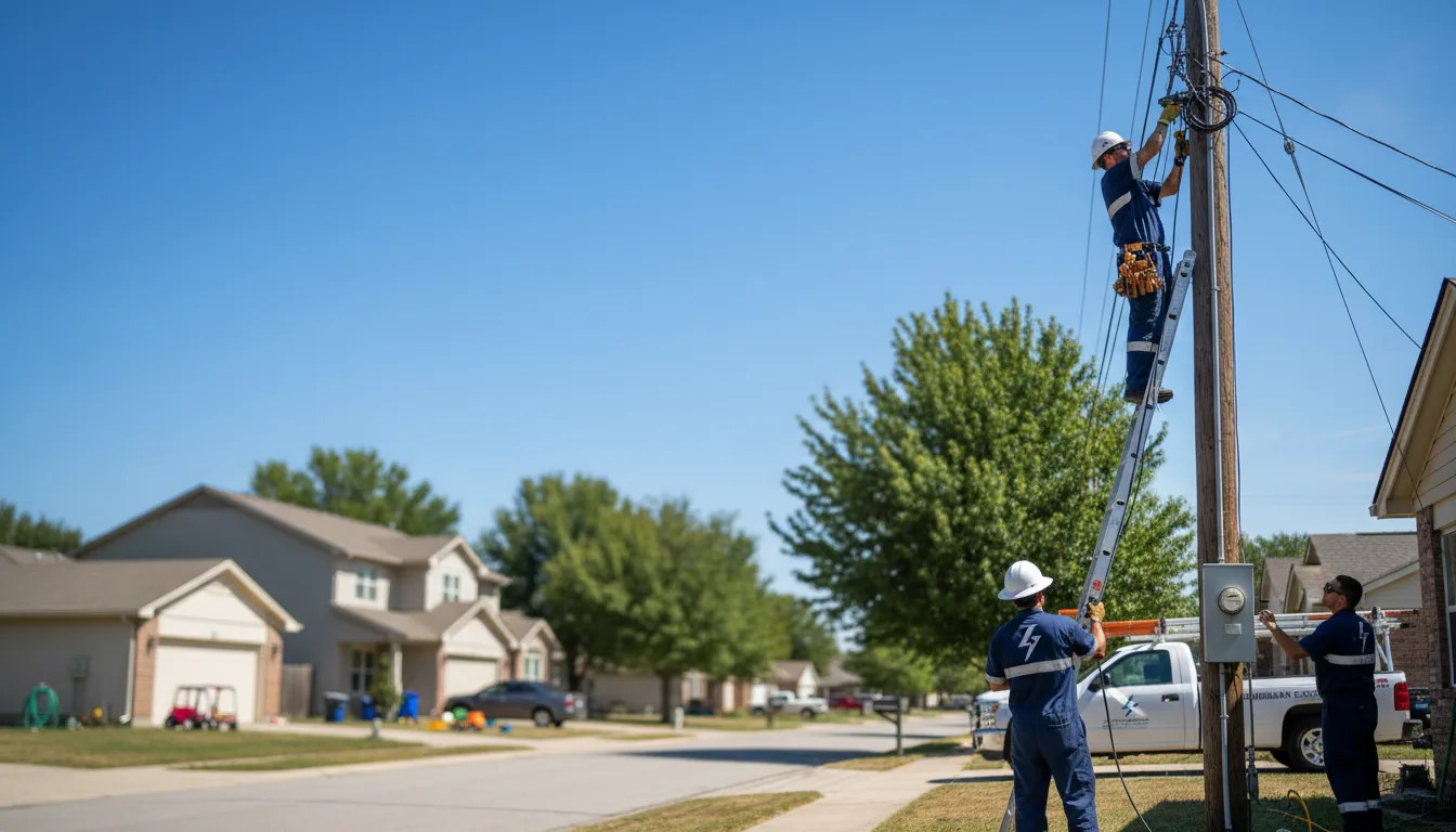 Residential electrician providing installation services in Crowell, TX